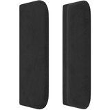  Vzglavje z ušesi črno 83x16x78/88 cm žamet, (20735799) | Shoptok.si