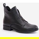 S. BARSKI Insulated women's ankle boots on a flat heel made of eco leather S.Barski black | Eponuda.ba