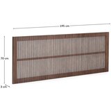 Kave Home Vzglavje iz masivnega jesena v temni naravni barvi 195x70 cm Beyla – | Shoptok.si