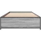 vidaXL Posteljni okvir siva sonoma 90x190 cm inženirski les in kovina, (21128903) | Shoptok.si