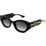 Gucci GG1553S 001 ONE SIZE (52) Črna/Siva Cene