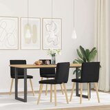  Jedilni stoli 4 kosi črno blago | Shoptok.si