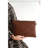 Capone Outfitters Clutch - Brown - Graphic Cene'.'
