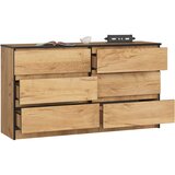 AKORD Komoda, 6 Predalov, Hrast Craft, (5000332274) | Shoptok.si