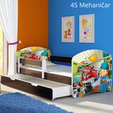  Dječji krevet ACMA s motivom, bočna wenge + ladica 180x80 cm 45 Mehaničar | shoptok.hr