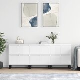  Komode sjajne bijele 3 kom od konstruiranog drva | shoptok.hr