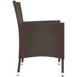 vidaXL Vrtni stoli z blazinami 4 kosi rjavi poli ratan (samo za VB/IE/FI/NO) | Shoptok.si