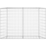 vidaXL trapezna gabionska gredica od pocinčanog čelika 150x20x100 cm | shoptok.hr