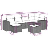  7-dijelni set vrtnih sofa svjetlosivi od poliratana | shoptok.hr