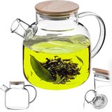 KADAX steklen vrč 1,2 l s spiralnim pokrovom za čaj, vodo, limonado, kompot, (5000351580) Cene