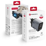 forcell kućni punjač (adapter) f-energy gan III VT-37 sa lcd 2 x type c + usb a pd QC4.0 sam SFC2.0 3,45A 70W sivi | ePonuda.com