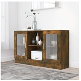  Vitrina dimljeni hrast 120x30,5x70 cm konstruiran les | Shoptok.si