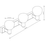  Kupatilsko zidno svetlo POLA 3xG9/5W/230V IP44 crno/transparentno | Eponuda.com