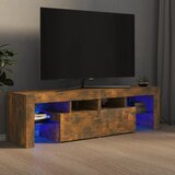 The Living Store TV omarica z LED lučkami dimljeni hrast 140x36,5x40 cm - TV Omarica, (21375814) Cene