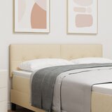 vidaXL Naslon za glavo s gumbi, krem, 140 cm, blago, (22008459) | Shoptok.si