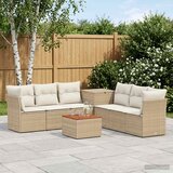  Set sofe 8 kom. Bež i krem bijela Poli Rattan i čelik | shoptok.hr