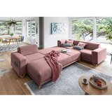 Miuform Ružičasta sklopiva/s prostorom za odlaganje kutna garnitura (s desnim kutom/u obliku slova "U") Classy Sophie – | shoptok.hr