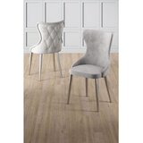 Hanah home set trpezarijskih stolica Alpa 2 kom, siva tkanina Babyface, hromirane metalne noge | Eponuda.com