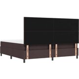  Krevet s kutijom s madracem i klupom tamnosmeđi 200x200 cm Tkanina | shoptok.hr