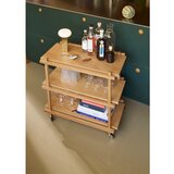 Hübsch Servirni voziček na kolesih v hrastovem dekorju 38x70 cm Crayon – | Shoptok.si