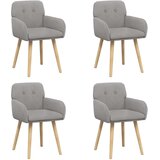 vidaXL Jedilni stoli 4 pcs Bouclé Svetlo siva 59 x 57 x 85 cm, (5000296750) | Shoptok.si