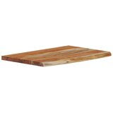  Zidna polica 60x40x2,5 cm pravokutna bagremovo drvo živi rub | shoptok.hr