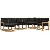 vidaXL Zunanja garnitura za sedenje z blazino 8 pcs Bela in črna, (5000282141) | Shoptok.si