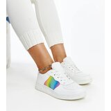 Gemre White sneakers with color on the platform Asmarina | Shoptok.si