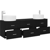  Set namještaja za kupaonicu 3 kom. Crna 49,5 x 44,5 x 65,5 cm | shoptok.hr