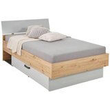 XORA postelja 120 cm x 200 cm , leseni material siva, barve hrasta | Shoptok.si