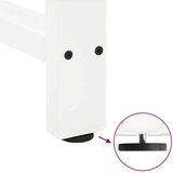  Noge za barsko mizo bele barve 2 kosa 40 x (90-91) cm jeklo | Shoptok.si