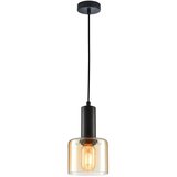  ITALUX PND-65342-1-BK+AMB - Luster na sajli SANTIA 1xE27/40W/230V | Eponuda.com