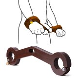 Rimba Bondage Play Humbler Ball & Wrist Lock Brown Cene