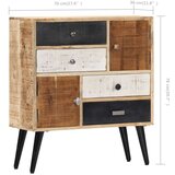 vidaXL Komoda od masivnog drva manga 70 x 30 x 78 cm | shoptok.hr