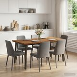  Kvadratni blagovaonski stol 160 x 90 x 75 cm Prirodna Slike