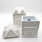 NOBAMO Svijeća Srednja Kućica - Bijela / Pamuk | shoptok.hr