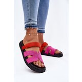 VINCEZA Women's Slippers With Velcro Fuchsia 17401 | Shoptok.si