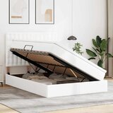  Krevet s od storage Čista bijela 140 x 190 cm Lažna koža | shoptok.hr