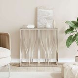  Konzolni stol srebrni 70 x 30 x 70 cm nehrđajući čelik i staklo | shoptok.hr