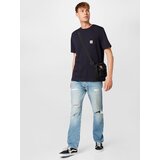 Carhartt WIP Majica mornarska / rumena / bela | Shoptok.si