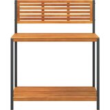 vidaXL Vrtna delovna miza 90x50x110 cm trden akacijev les in jeklo | Shoptok.si