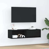 vidaXL TV ormarić crni hrast 100x31x25,5 cm konstruirano drvo | shoptok.hr