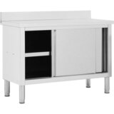  Radni stol s kliznim vratima 120 x 50 x (95 - 97) cm od čelika | shoptok.hr