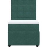 vidaXL Box spring krevet s madracem tamnozeleni 90x190 cm baršunasti | shoptok.hr