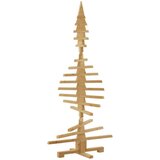 vidaXL Leseno božično drevo z stojalom Rjava 150 cm Trdna borovina | Shoptok.si