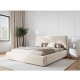 Cosmopolitan Design Bež tapecirani bračni krevet s prostorom za odlaganje s podnicom 140x200 cm Colonel – | shoptok.hr