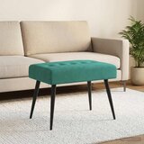 Klupa s gumbastim tkanjem Tirkizna 60 x 40 x 45 cm Baršun | Eponuda.com
