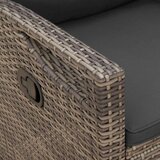  Vrtna klupa s jastukom Siva i tamno siva 105 x 60 x 112 cm - siva i tamnosiva | shoptok.hr