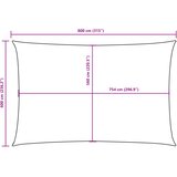  Jedro protiv sunca od tkanine Oxford pravokutno 6 x 8 m crno | shoptok.hr