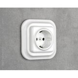  Elhard - Keramička retro kućna utičnica SCHUKO 230 V bez okvira, bela | Eponuda.com